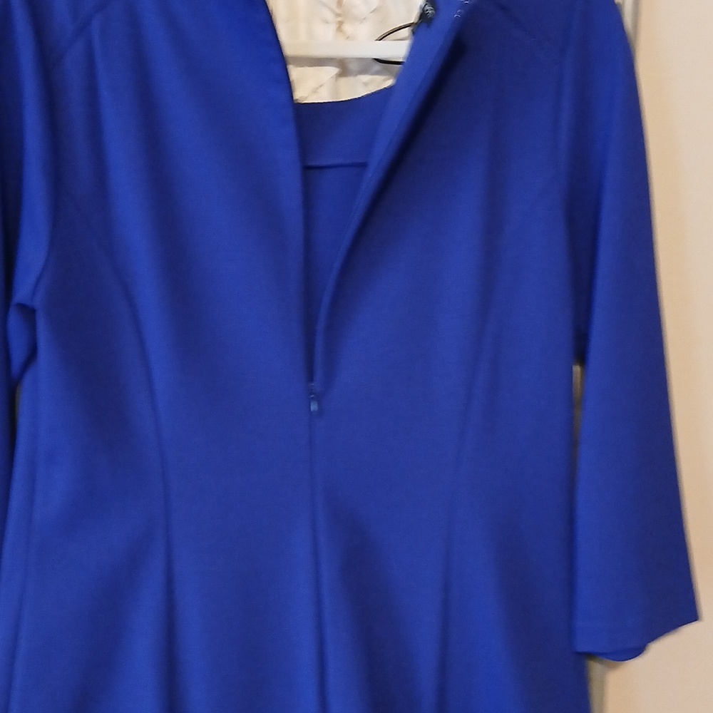 Nwot TALBOTS Sz 10 Blue Dress - Picture 6 of 11